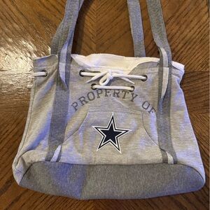 Gray and Cream Hand-Made Dallas Cowboys Tote Bag
